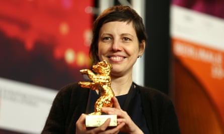 Touch Me Not director Adina Pintilie with the Golden Bear.