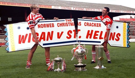 St Helens won the first Super League title in 1996, pipping Wigan by a point. The teams met later in the year in a special two-legged winter contest.