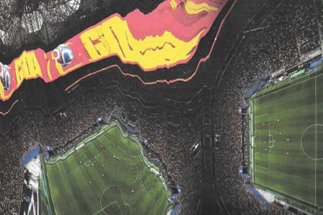 An overview of Spain v Saudi Arabia at Atlanta Stadium. Original photograph by Colin Hubbard.