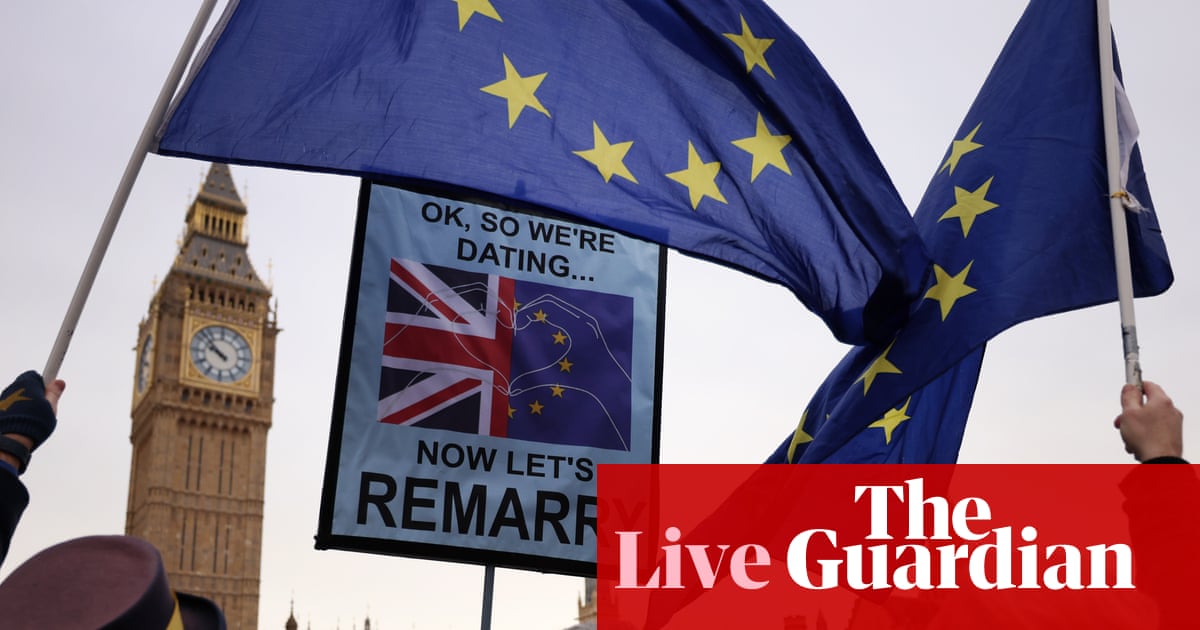 More than 75% of Labour, Lib Dem and Green voters think PM should open talks on joining EU customs union – UK politics live