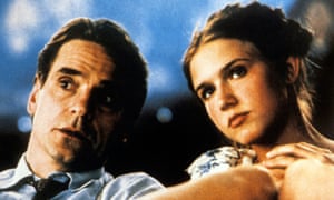 Jeremy Irons as Humbert Humbert and Dominique Swain as Lolita in the 1997 film adaptation of Nabokov’s novel.