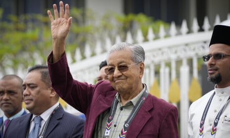 Malaysia's 97-year-old former PM Mahathir Mohamad seeks re-election in his seat | Malaysia | The Guardian