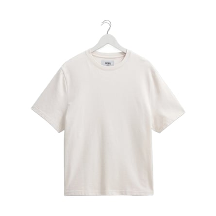 White cotton T-shirt on a hanger