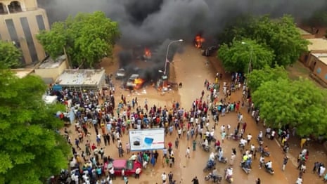  Niger: chaos grips capital after military declares coup – video report