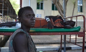 Nyruach Lam, 30, at Gambella hospital in Gambella town, Ethiopia, on 17 April.