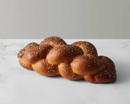A plaited challah bread from Gail's.