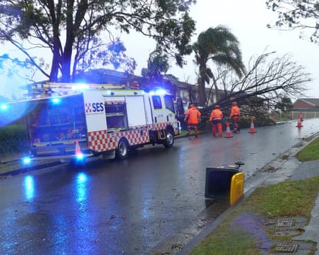 Australia news live: at least 37,000 NSW properties without power; Qantas confirms up to 6m customers affected by cyber attack