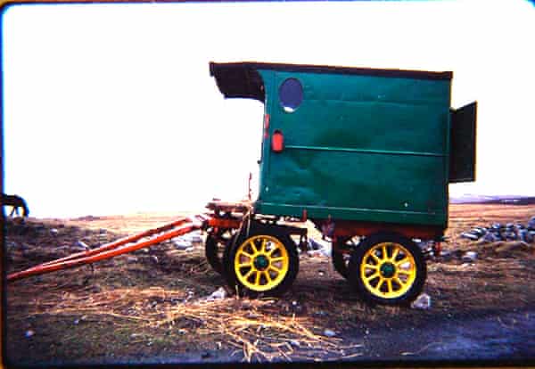 The wagon in which they traveled to Scotland, once the trip was over.