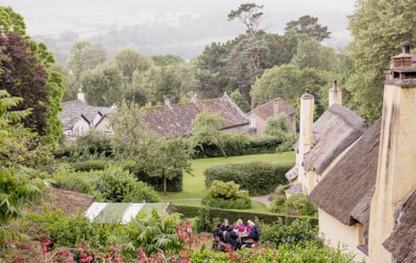 The tea rooms and picturesque village at Selworthy on the national trust's Holnicote Estate.