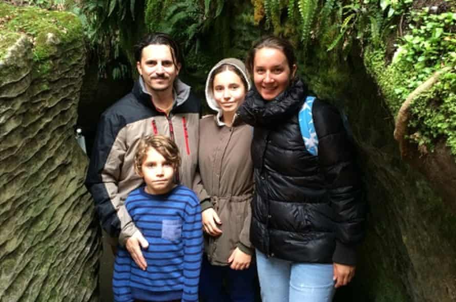 Valentino and Carly with their two children on holiday in 2016