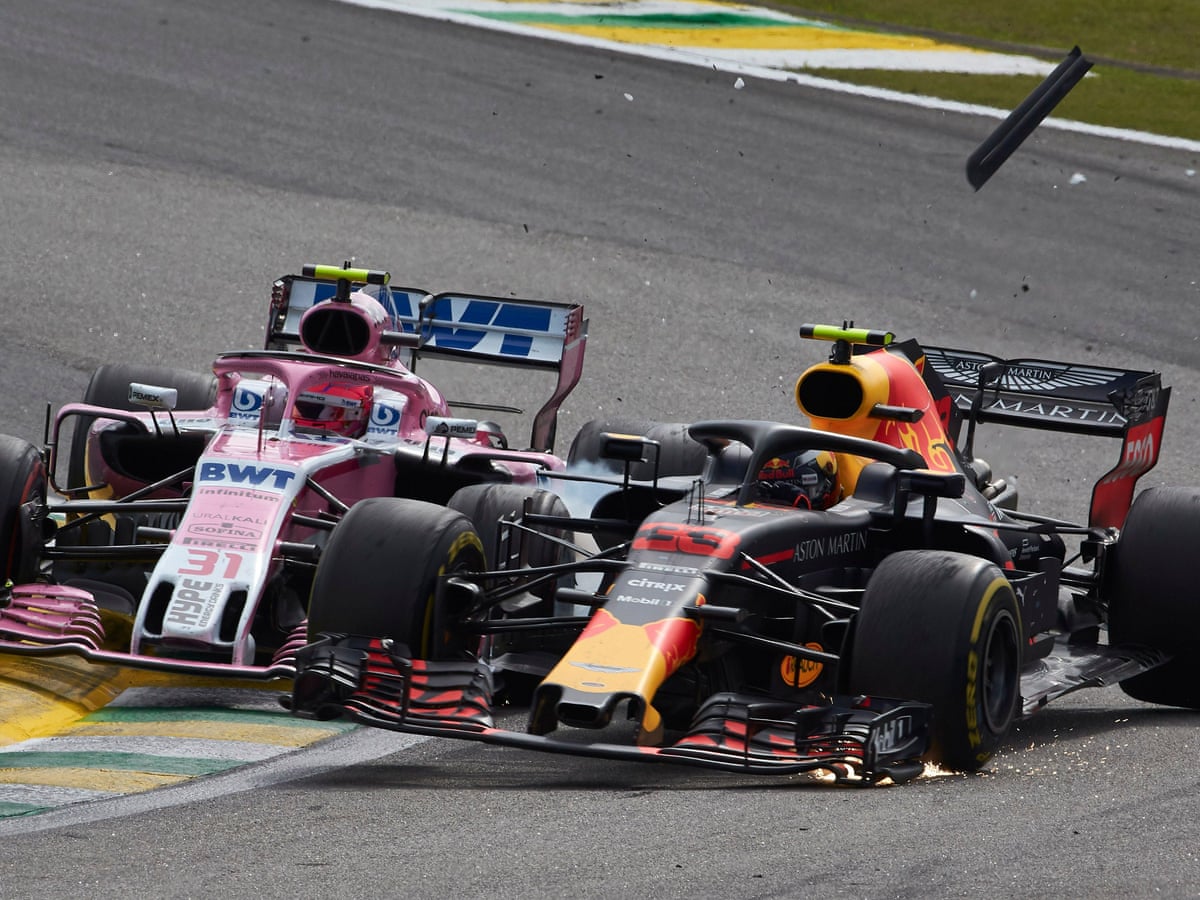 Verstappen Shoves Idiot Ocon In Clash Following Hamilton S