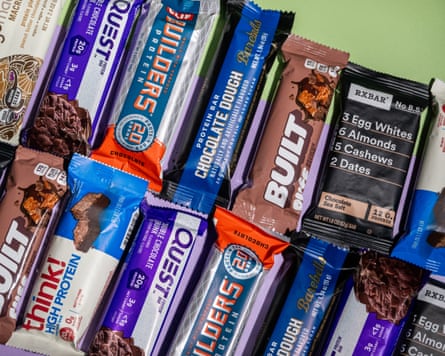 A collection of different protein bars