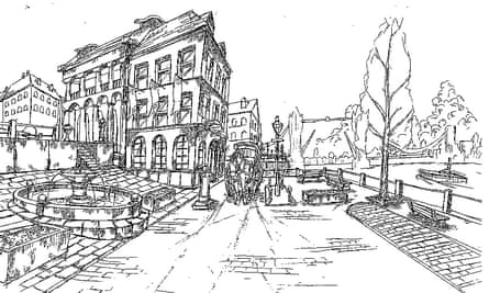 An early sketch of Power Stone’s London stage.