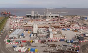 Work in progress at the Hinkley Point nuclear power plant in Somerset