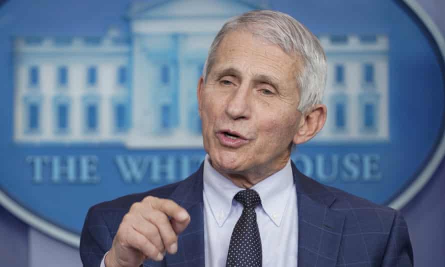 Dr Anthony Fauci speaks during the daily briefing at the White House in December 2021.
