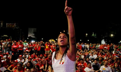 Supporters of President Dilma Rousseff gather in Brasilia