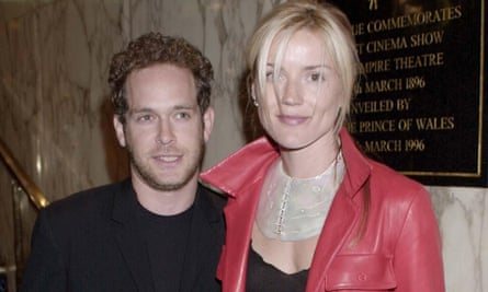 Woman in red: with actor Tom Hollander.