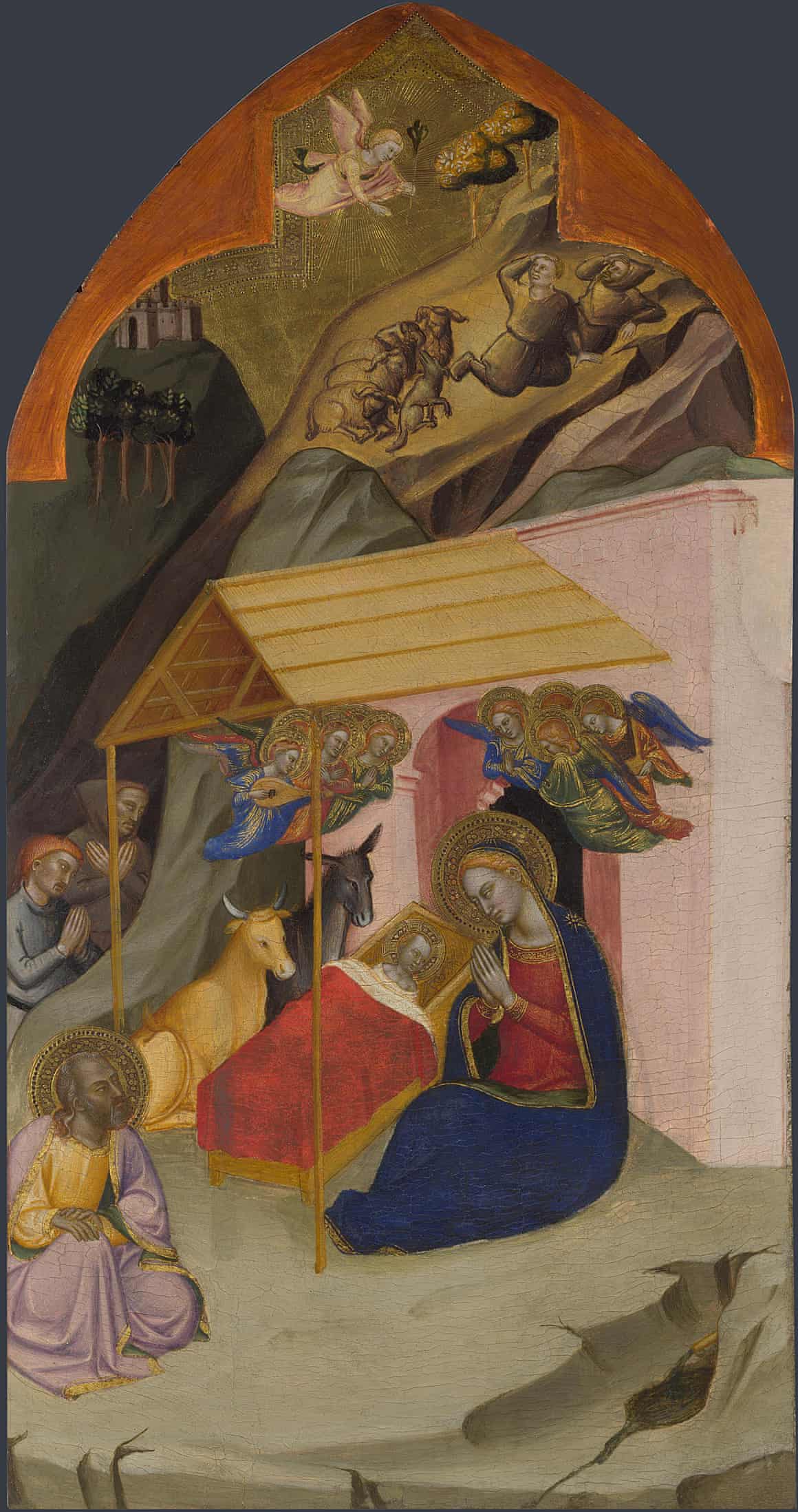 Nativity With the Shepherds by Jacopo di Cione, 1370-1