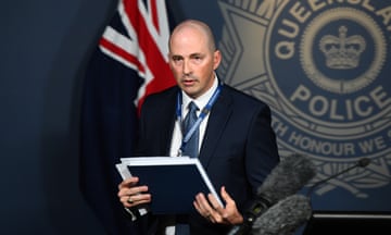Detective Superintendent Ben Fadian speaks to media during a press conference at Queensland Police Service Headquarters in Brisbane