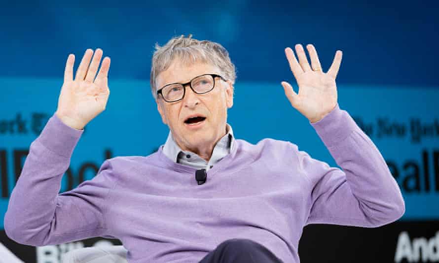 Bill Gates with hands up