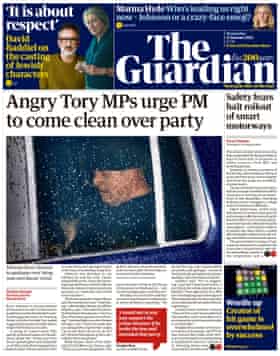 Guardian front page, 12 January 2022