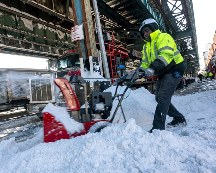 North-east US digs out after massive blizzard blankets the region