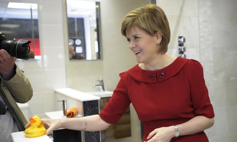 Scottish First Minister and Scottish National Party (SNP) leader Nicola Sturgeon in Ayr, south west of Glasgow.