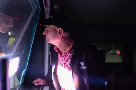 Stephen stands inside the projector room at the Coburg Drive-In Cinema. He has been with the Village Cinemas business for over 20 years, originally he worked as a projectionist and when that role became redundant with new technology - he moved front of house in 2013.