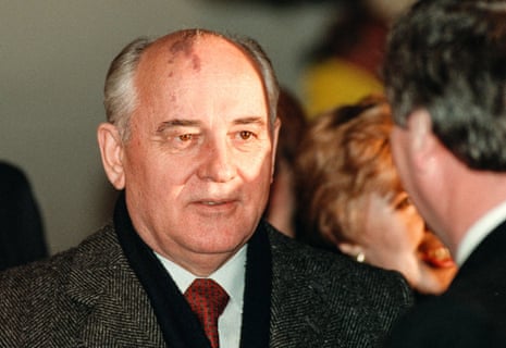 Mikhail Gorbachev on a visit to Aberdeen in December 1993.