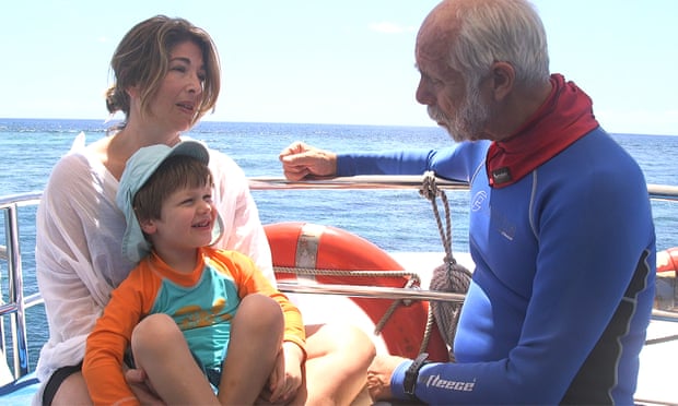  Naomi Klein with her son Toma and John Rumney from the Great Barrier Reef Legacy project