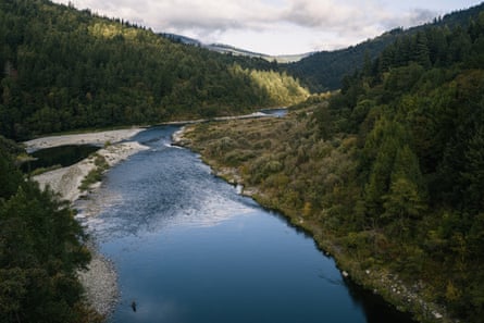 A view of the Klamath river from the community of Weitchpec, California, which is part of the Yurok Tribe reservation.