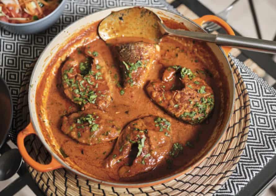 Nokx Majozis al curry di pesce con mais.