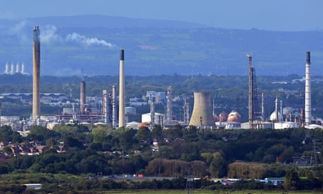 The Stanlow oil refinery near Ellesmere Port, north west England.