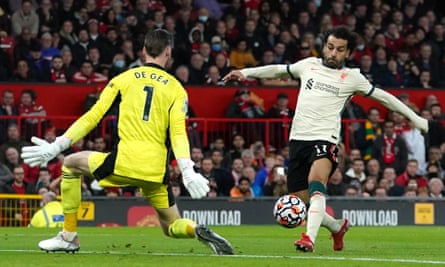 Mohamed Salah completes his hat-trick to put Liverpool 5-0 ahead of Manchester United at Old Trafford