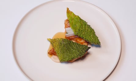 ‘What Nobu’s black cod would be if it learned some manners’: black cod and cabbage.