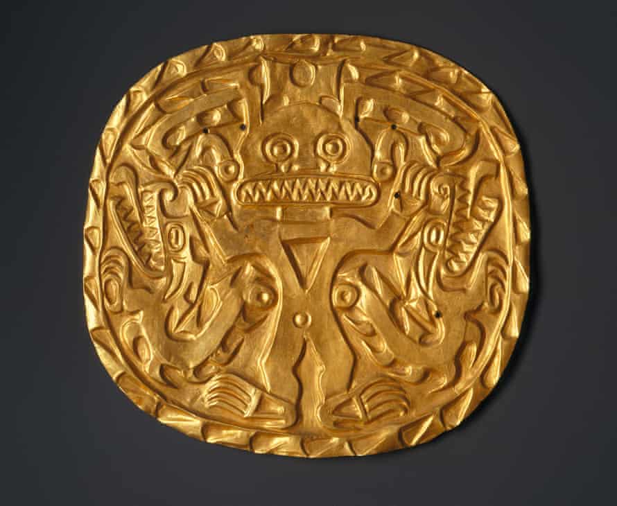 Coclé artist - Plaque with Crocodile Deity