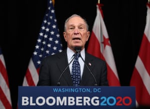 Michael Bloomberg campaigns in Washington DC.