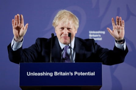 Boris Johnson speaking about the EU on 3 February.