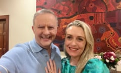 Anthony Albanese, pictured with Jodie Haydon