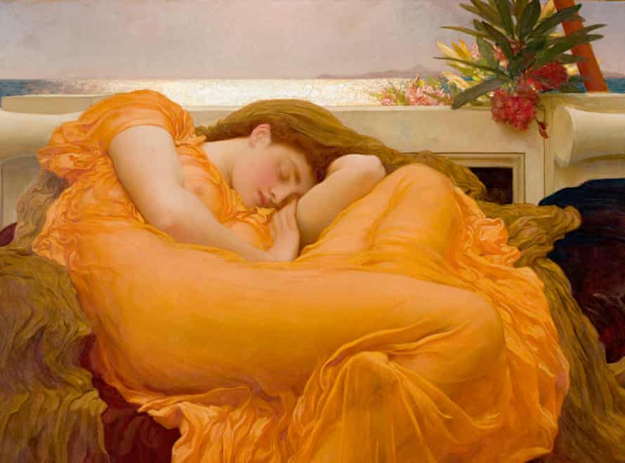 Detail of Sir Frederic Leighton’s Flaming June, 1895.