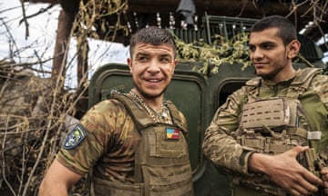 Ukrainian soldiers fighting near Chasiv Yar in Donetsk.
