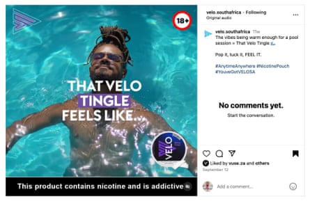 Velo advertising on Instagram.