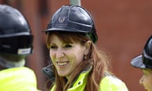 Angela Rayner in a hard hat and hi-vis jacket at a construction site