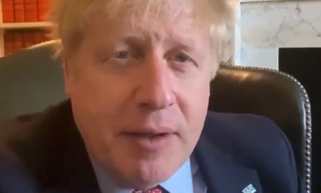 Boris Johnson announces that he has tested positive for coronavirus from 10 Downing Street in London.
