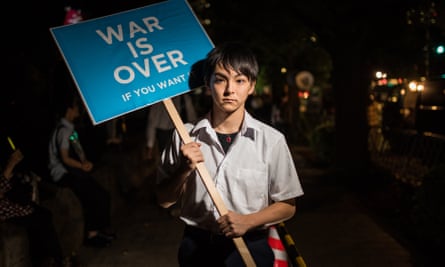 Takuya, a Sealds protester against Japanese troops deploying overseas.