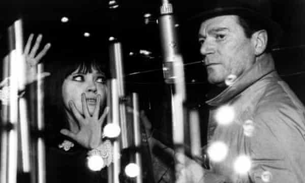 Anna Karina and Eddie Constantine