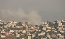 Smoke rises from buildings in southern Lebanon