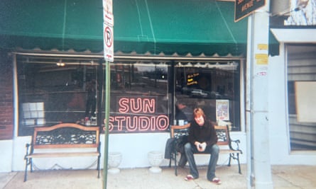 John Harris outside Sun Studios, Memphis, 2001.