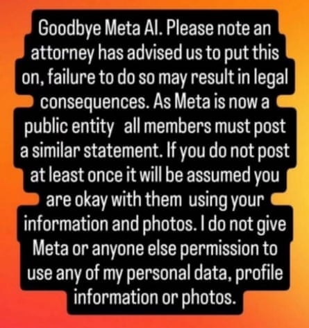 Goodbye Meta AI viral post