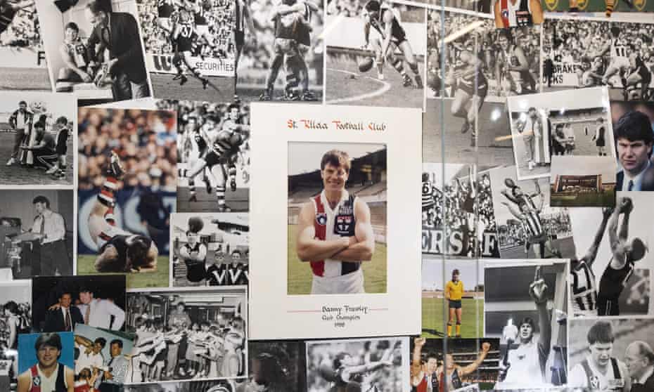 A picture wall dedicated to Danny Frawley